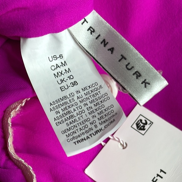 NEW Trina Turk 6 one piece swimsuit Pink Off-Shoulder Swimsuit nwt spa beach - Picture 5 of 7